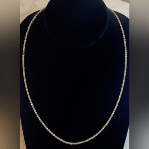 Vintage KA 1772 Italy 925 Sterling Silver 2mm Chain - 20”